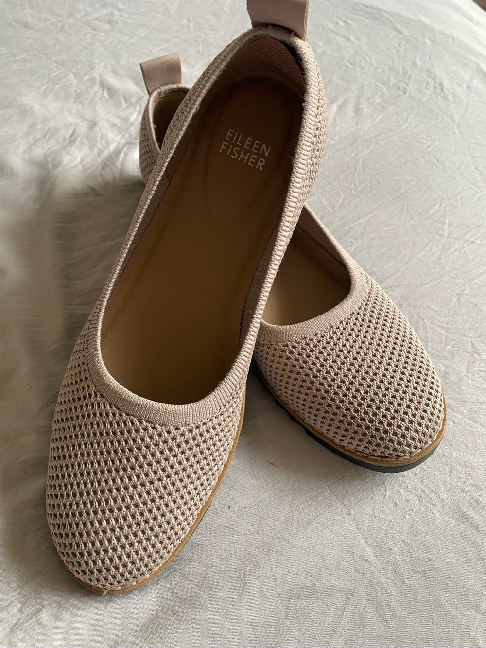 Eileen Fisher Knit Ballet Flats in Blush